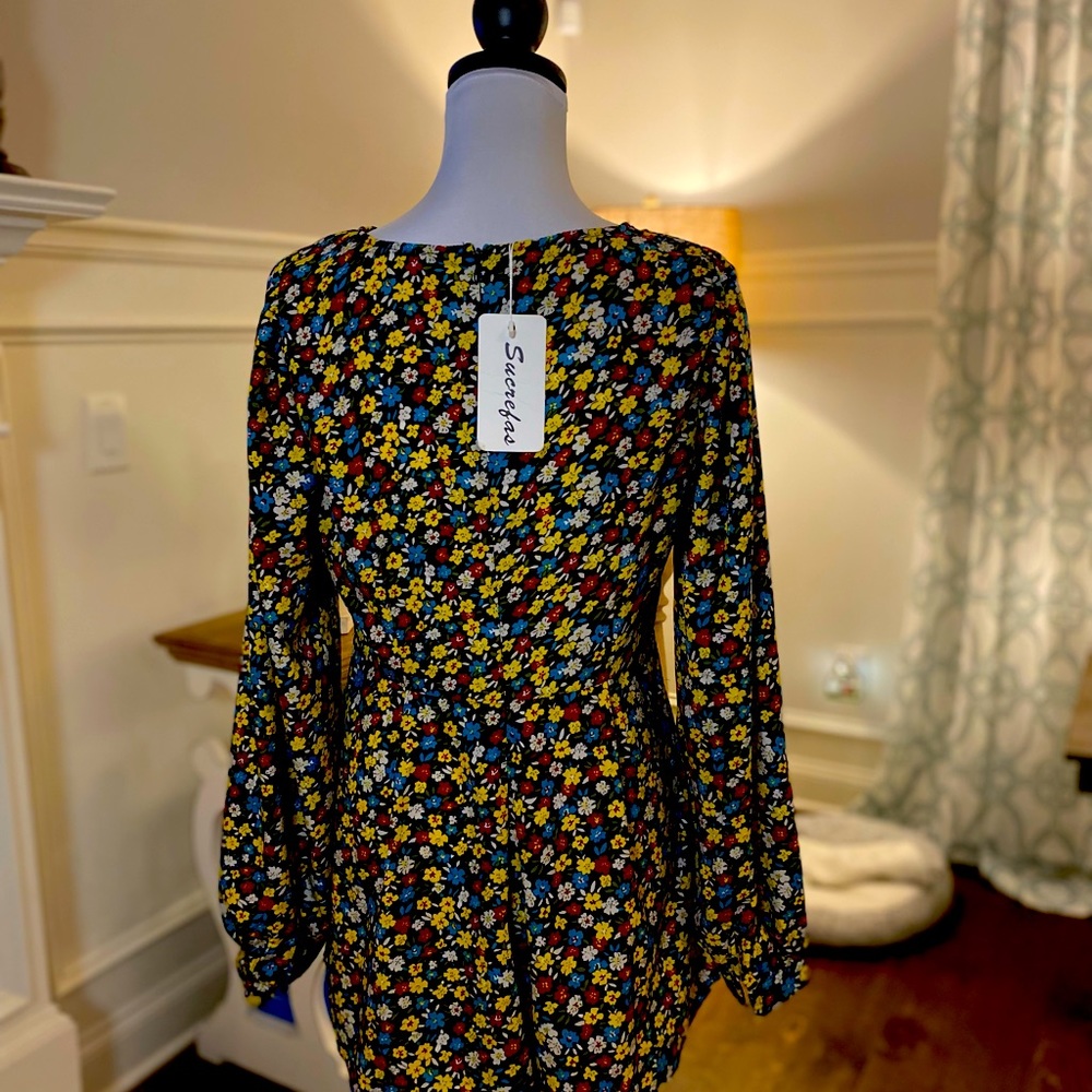 NWT Sucrefas Floral Mini Dress/Tunic - Picture 2 of 7